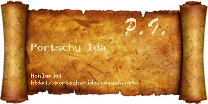 Portschy Ida névjegykártya