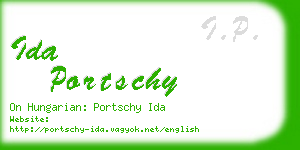 ida portschy business card